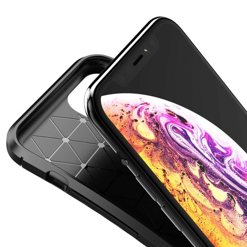 Cover iPhone 11 Pro Fleksibel Kulfibertekstur