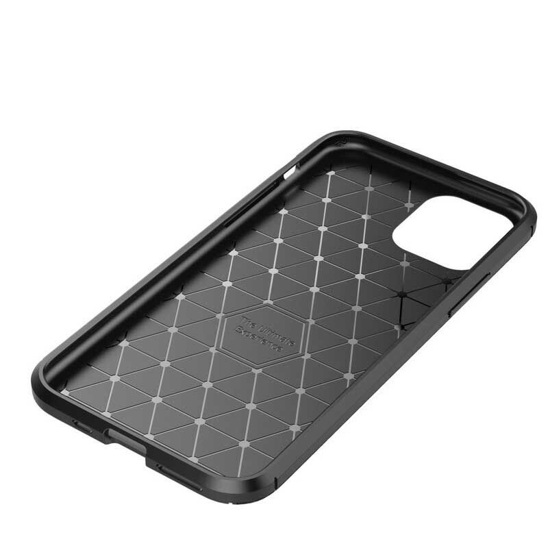 Cover iPhone 11 Pro Fleksibel Kulfibertekstur