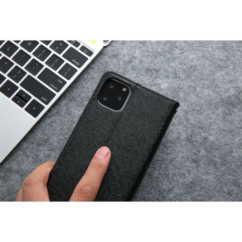 Cover iPhone 11 Pro Flip Cover Silketekstur Lædereffekt Cmai2