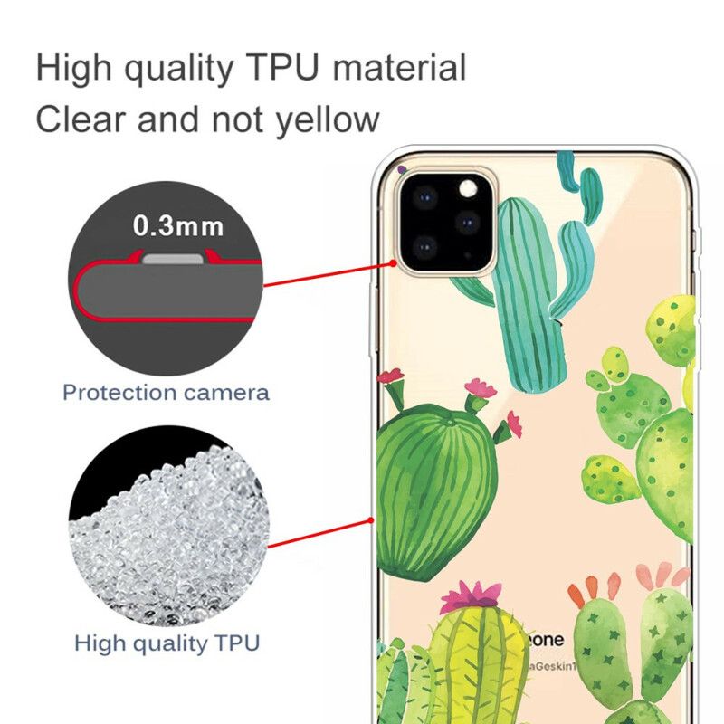 Cover iPhone 11 Pro Kaktus Akvarel