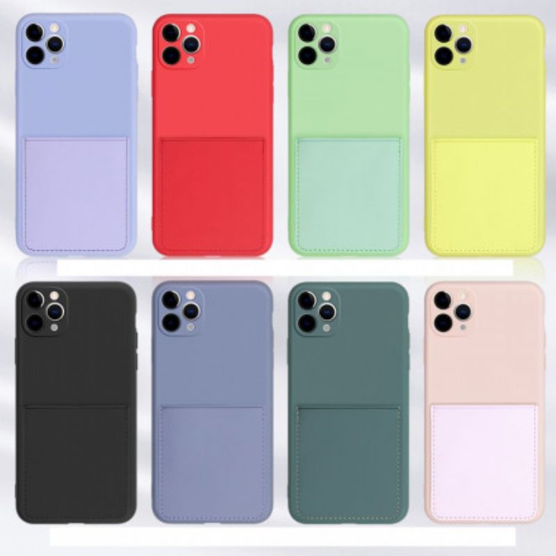 Cover iPhone 11 Pro Silikone Og Imiteret Læder Kortholder