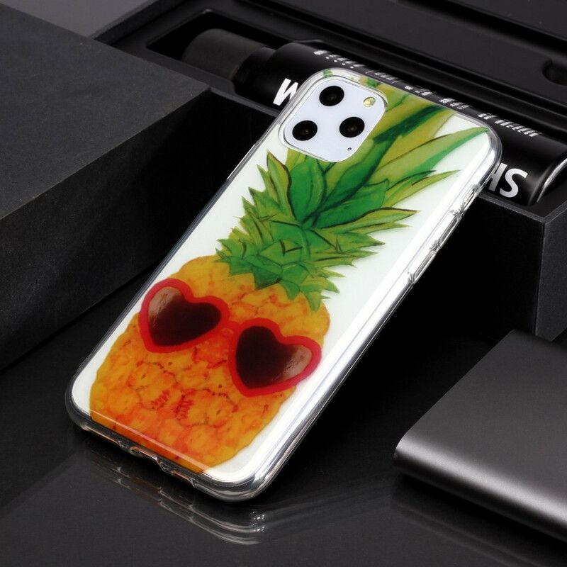 Cover iPhone 11 Pro Transparent Inkognito Ananas