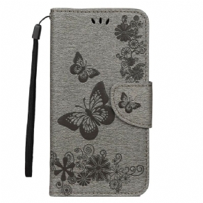 Flip Cover iPhone 11 Pro Med Snor Fantastiske Stropsommerfugle