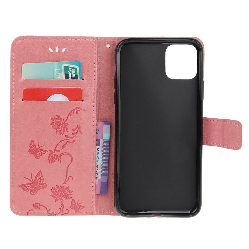 Flip Cover iPhone 11 Pro Med Snor Floral Strappy