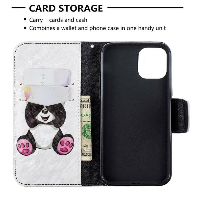 Flip Cover iPhone 11 Pro Panda Sjov