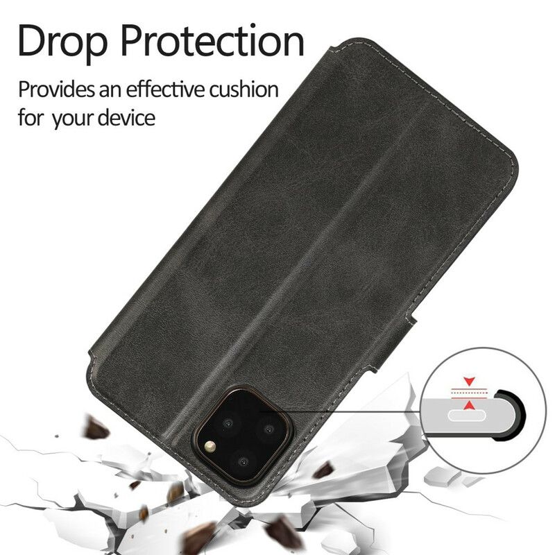 Flip Cover iPhone 11 Pro Punge Etui Imiteret Læderpung