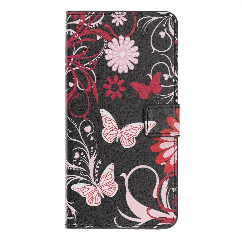 Læder Cover iPhone 11 Pro Sindssyge Sommerfugle