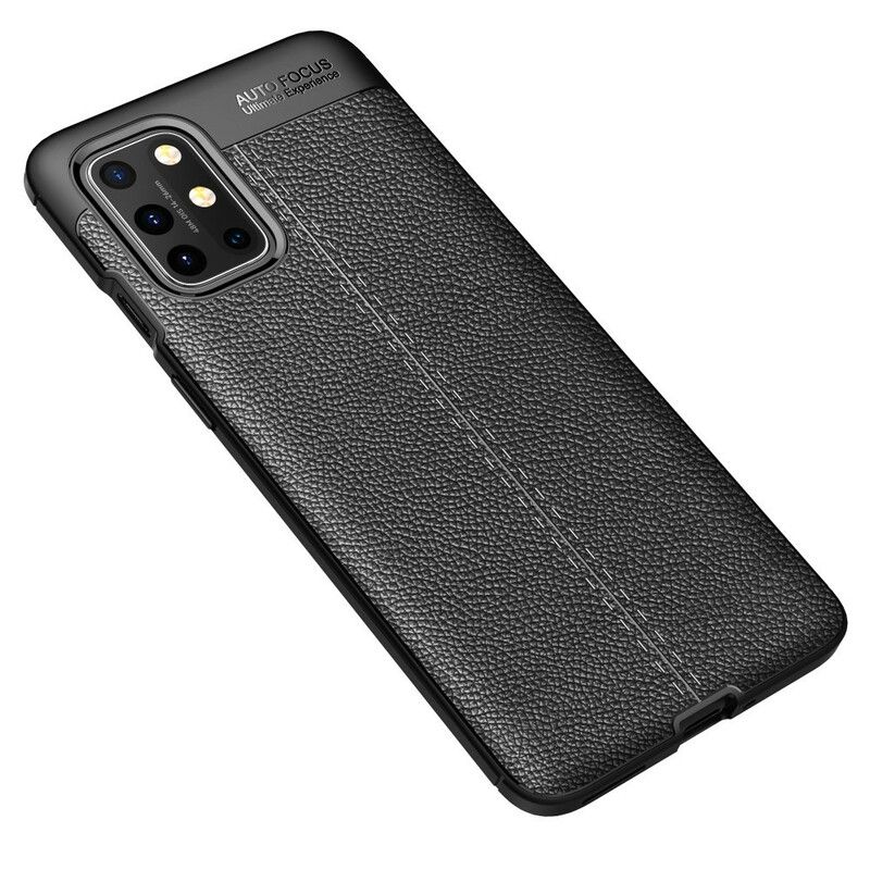 Cover OnePlus 8T Dobbelt Linje Litchi Lædereffekt