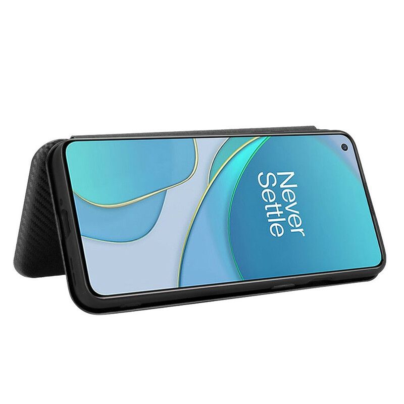 Cover OnePlus 8T Flip Cover Farvet Carbon Silikone