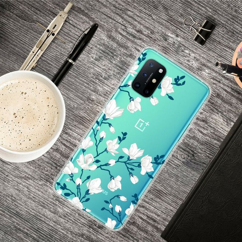 Cover OnePlus 8T Hvide Blomster