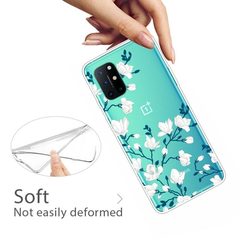 Cover OnePlus 8T Hvide Blomster