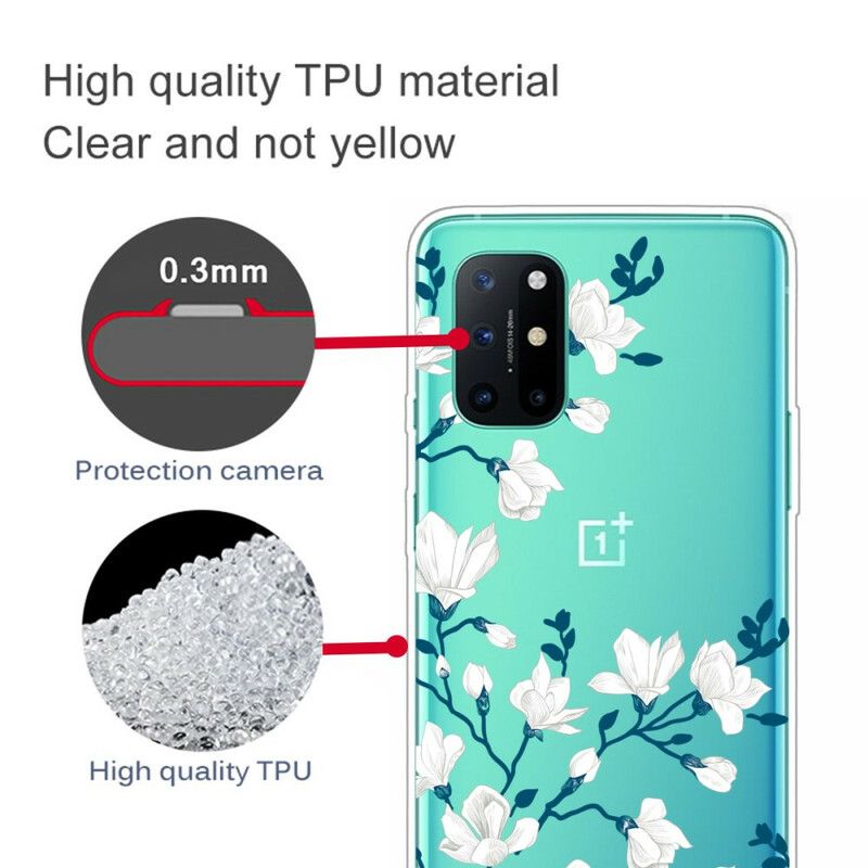 Cover OnePlus 8T Hvide Blomster