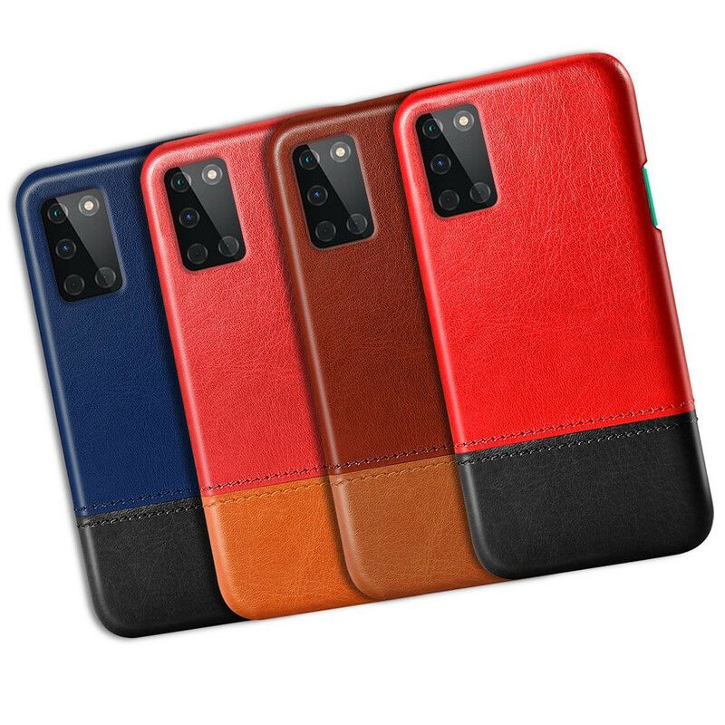 Cover OnePlus 8T Ksq Tofarvet Lædereffekt