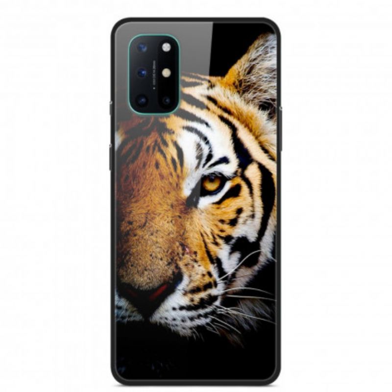 Cover OnePlus 8T Realistisk Tigerhærdet Glas