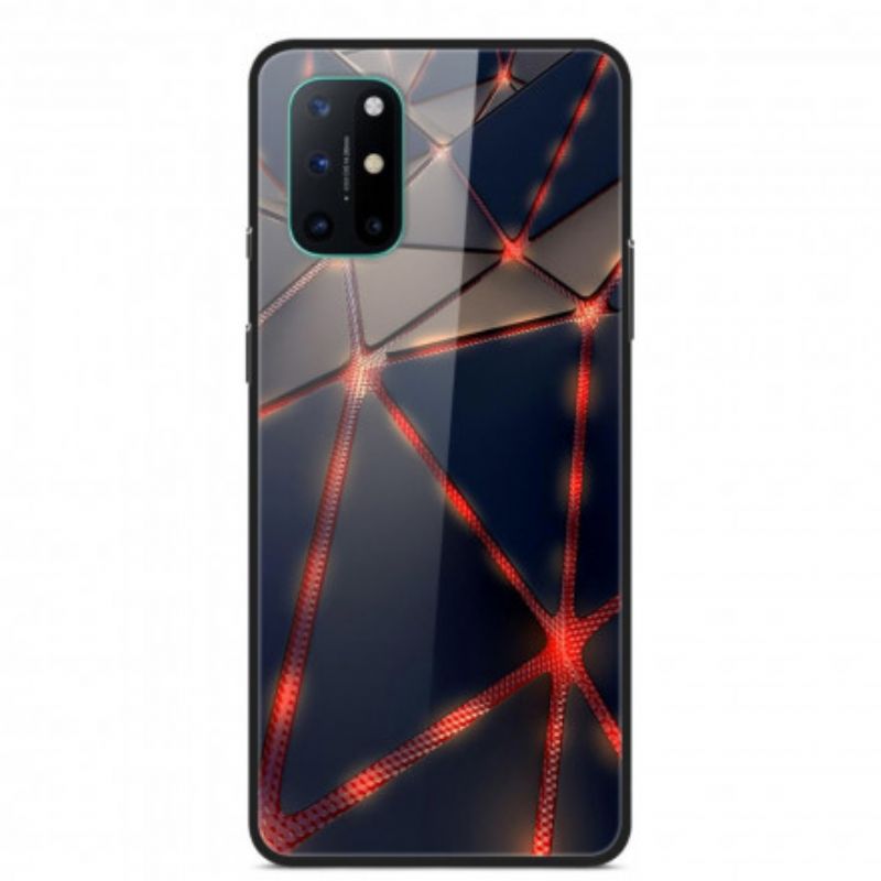 Cover OnePlus 8T Rød Rayon Hærdet Glas