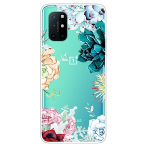 Cover OnePlus 8T Sømløse Akvarelblomster