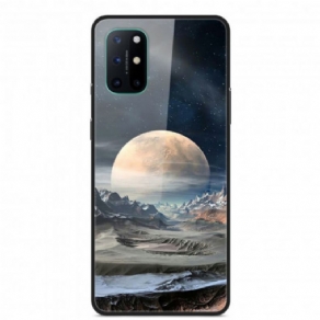 Cover OnePlus 8T Space Moon Hærdet Glas