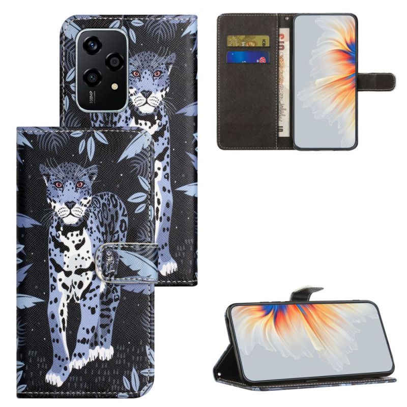 Flip Cover Honor 200 Lite Leopardmønster Med Rem