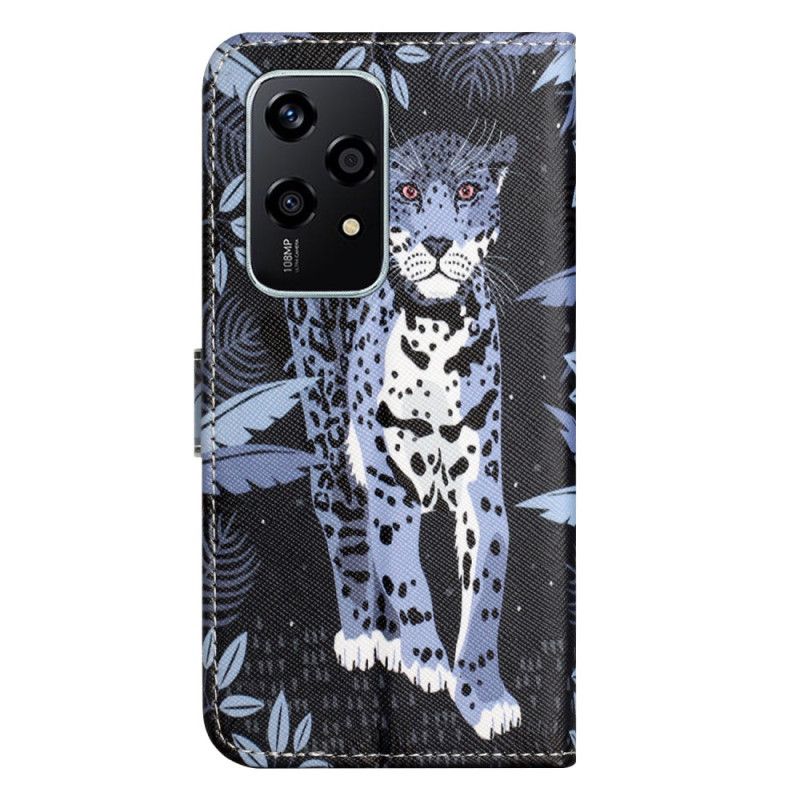 Flip Cover Honor 200 Lite Leopardmønster Med Rem