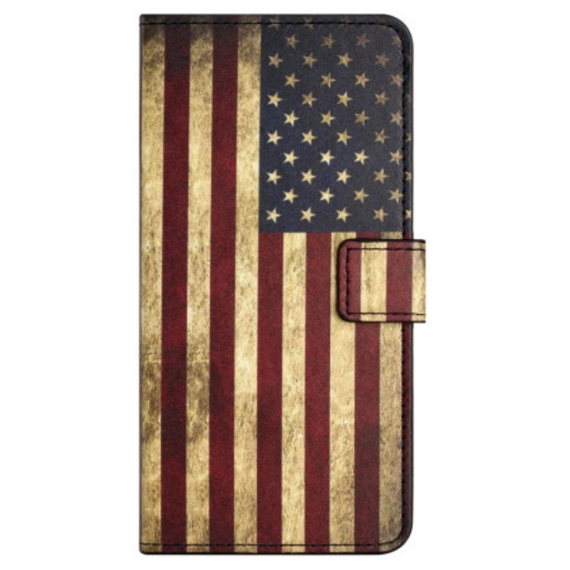 Flip Cover Honor 200 Lite Vintage Amerikansk Flag