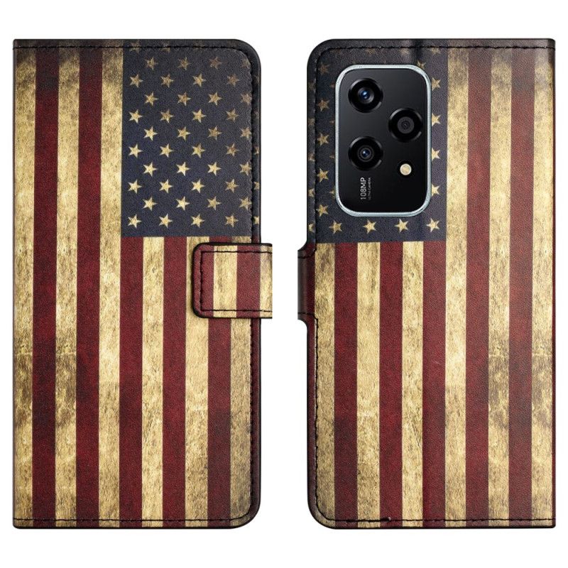 Flip Cover Honor 200 Lite Vintage Amerikansk Flag