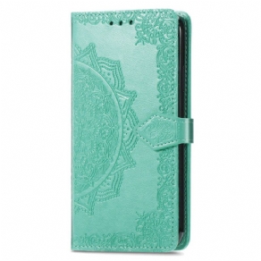 Læder Cover Honor 200 Lite Telefon Etui Barok Mandala Med Rem