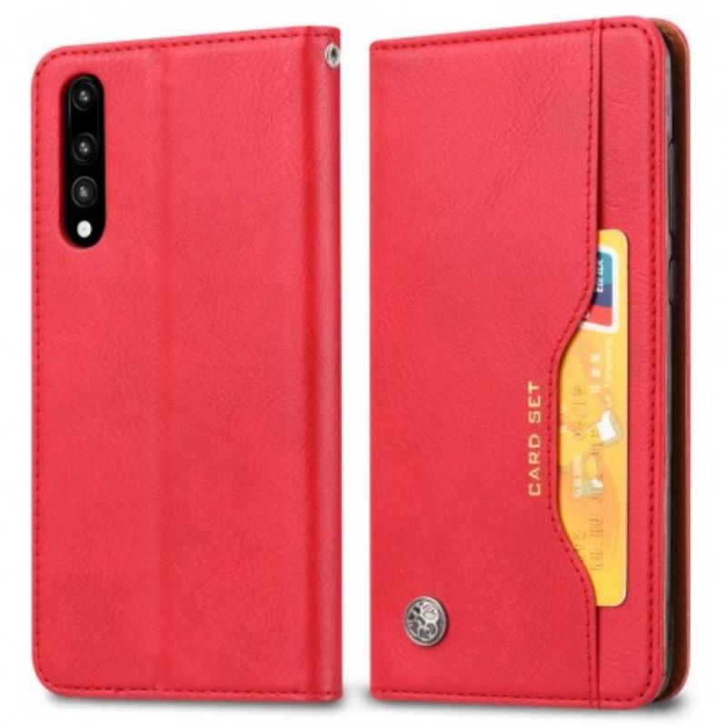 Cover Huawei P30 Flip Cover Faux Læder Kortholder