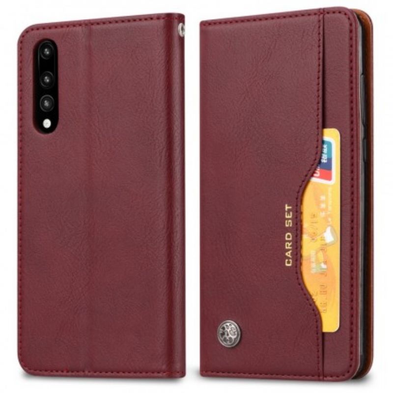 Cover Huawei P30 Flip Cover Faux Læder Kortholder