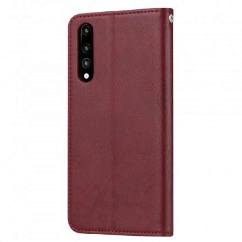 Cover Huawei P30 Flip Cover Faux Læder Kortholder