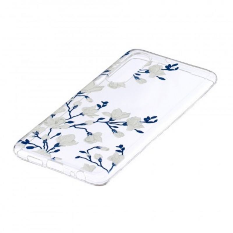 Cover Huawei P30 Hvide Blomster