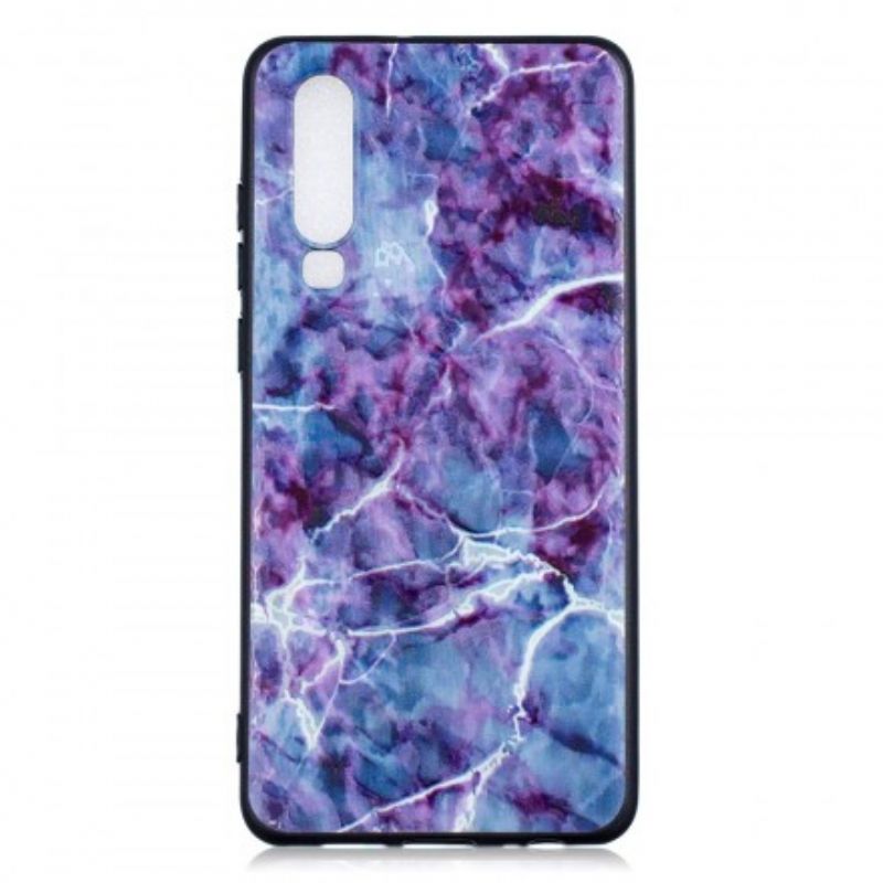 Cover Huawei P30 Lilla Marmor