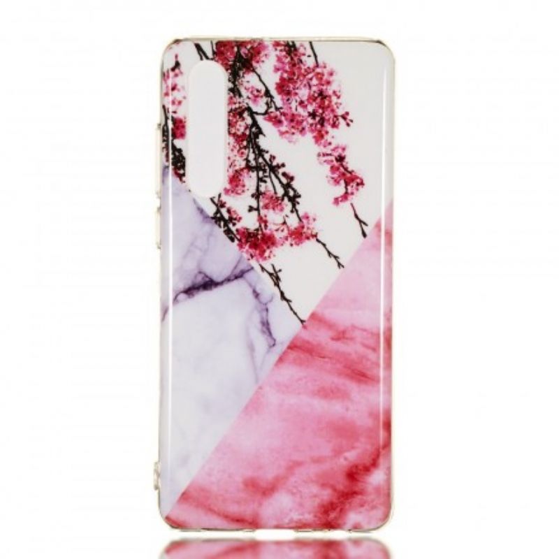 Cover Huawei P30 Marmorblommeblomst