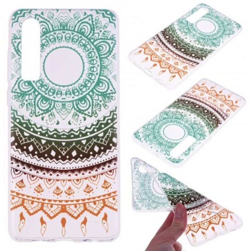 Cover Huawei P30 Transparent Farvet Mandala