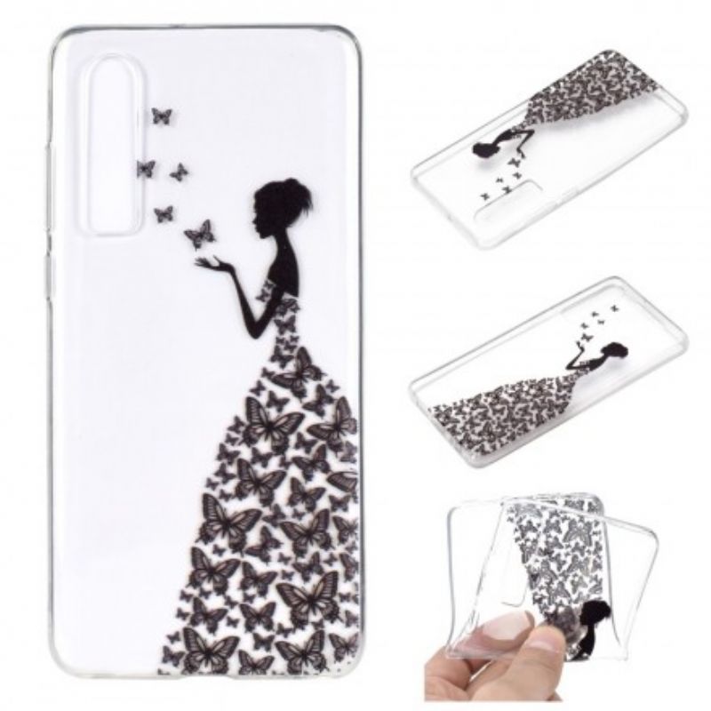 Cover Huawei P30 Transparent Sommerfuglekjole