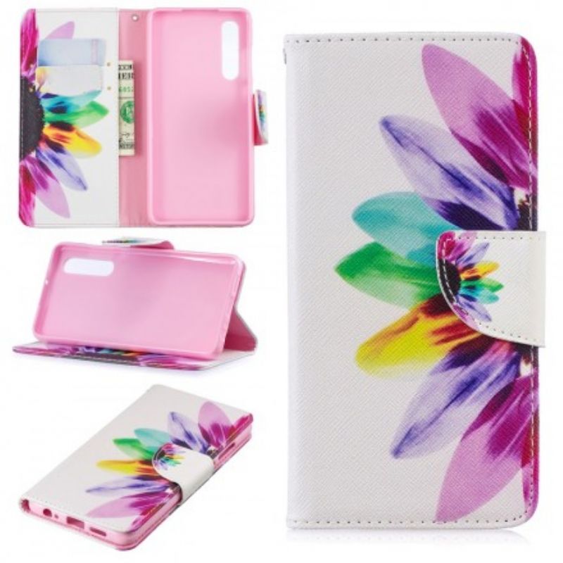 Flip Cover Huawei P30 Akvarelblomst