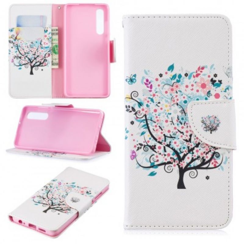 Flip Cover Huawei P30 Blomstret Træ