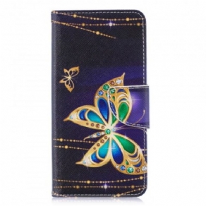 Flip Cover Huawei P30 Magisk Sommerfugl