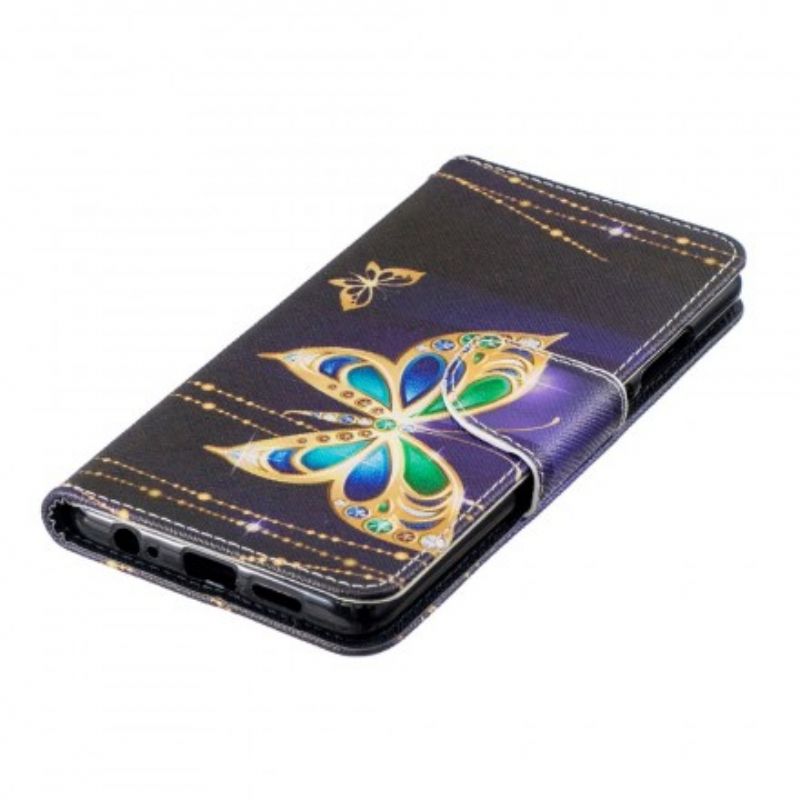 Flip Cover Huawei P30 Magisk Sommerfugl