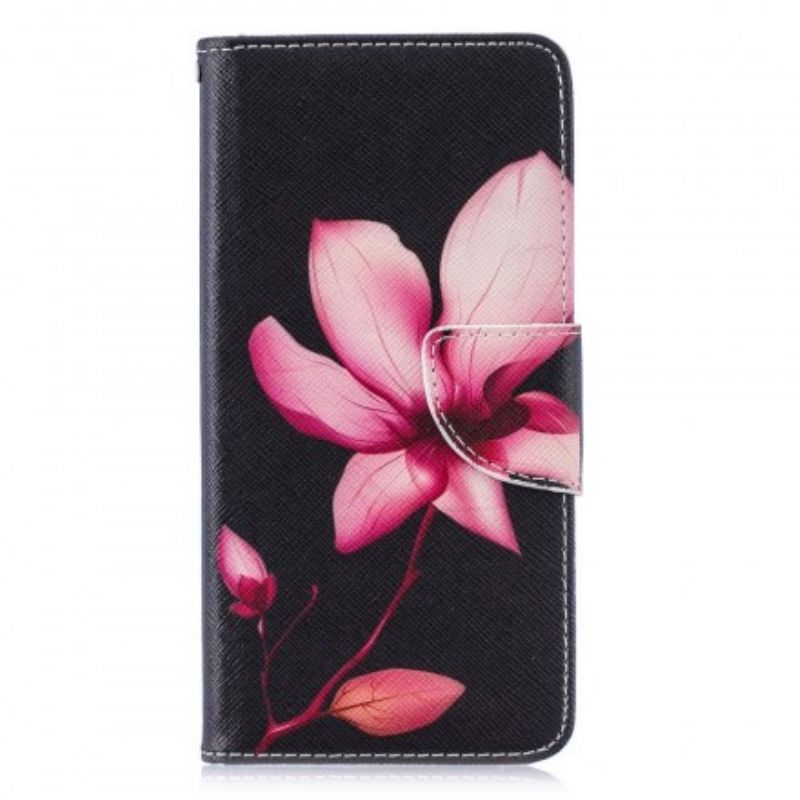 Flip Cover Huawei P30 Pink Blomst