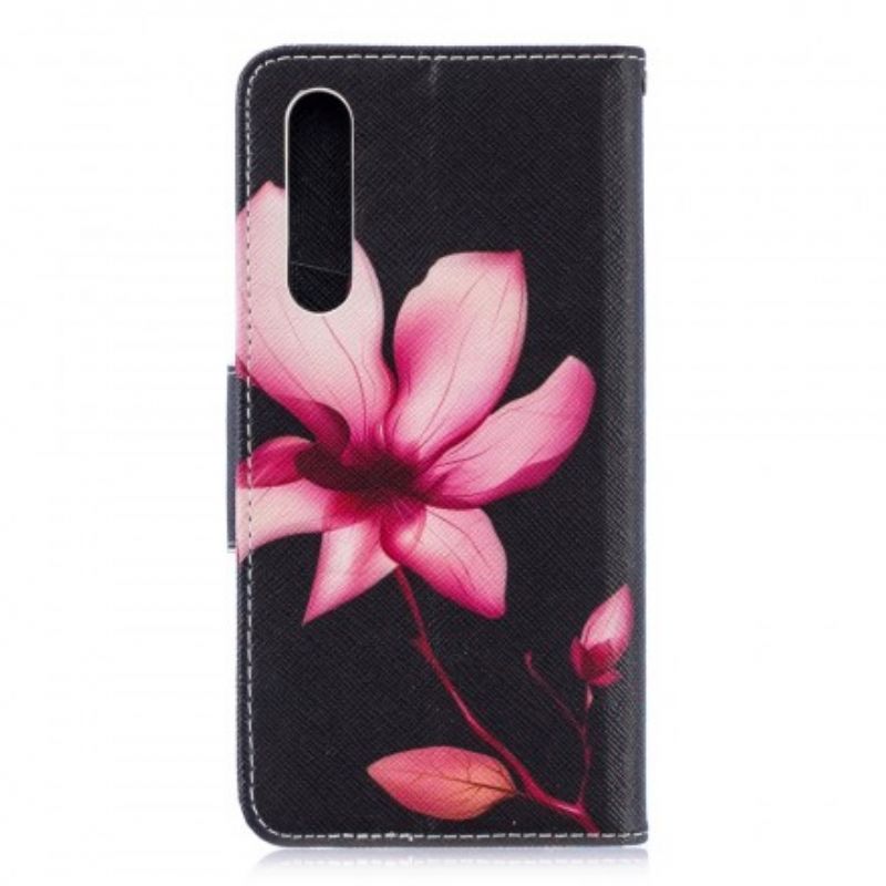 Flip Cover Huawei P30 Pink Blomst