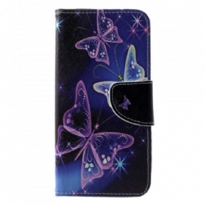 Flip Cover Huawei P30 Sommerfugle Og Blomster