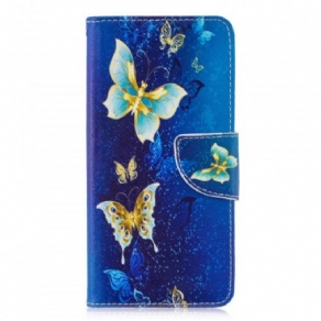 Flip Cover Huawei P30 Sommerfugle Om Natten