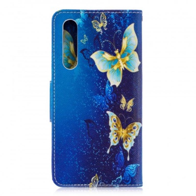 Flip Cover Huawei P30 Sommerfugle Om Natten