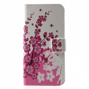 Flip Cover Huawei P30 Tropiske Blomster