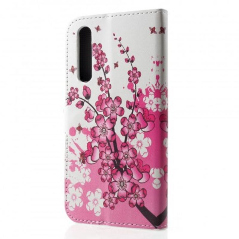 Flip Cover Huawei P30 Tropiske Blomster