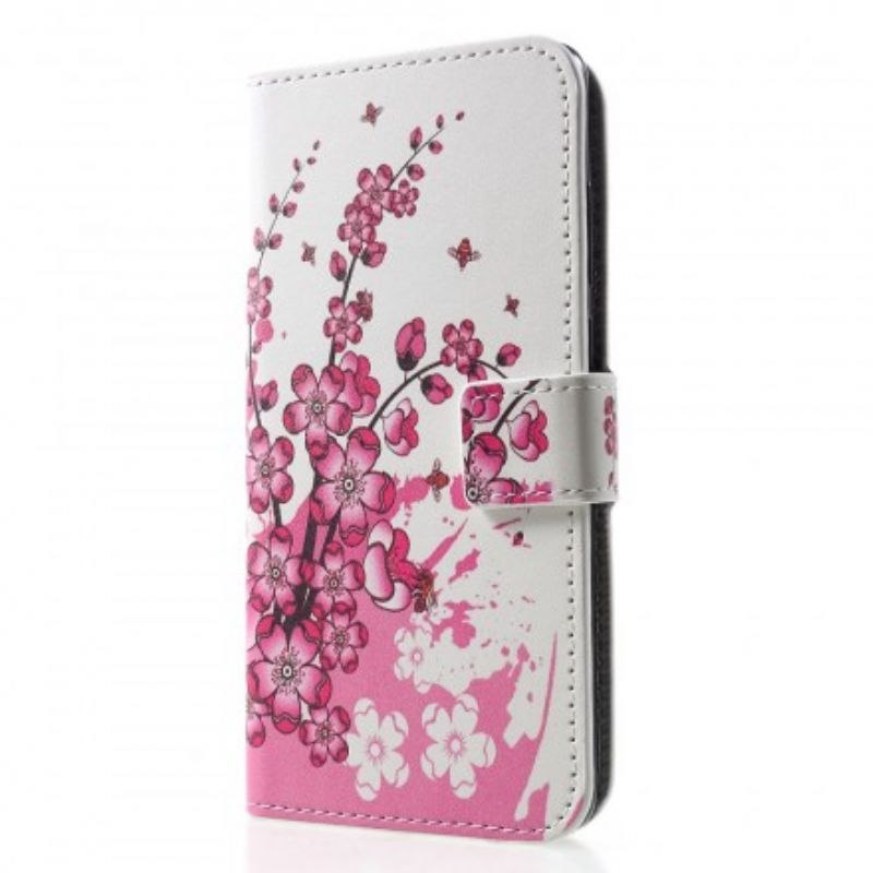 Flip Cover Huawei P30 Tropiske Blomster