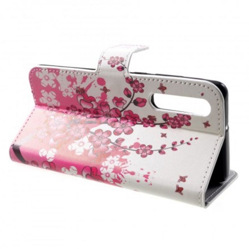 Flip Cover Huawei P30 Tropiske Blomster