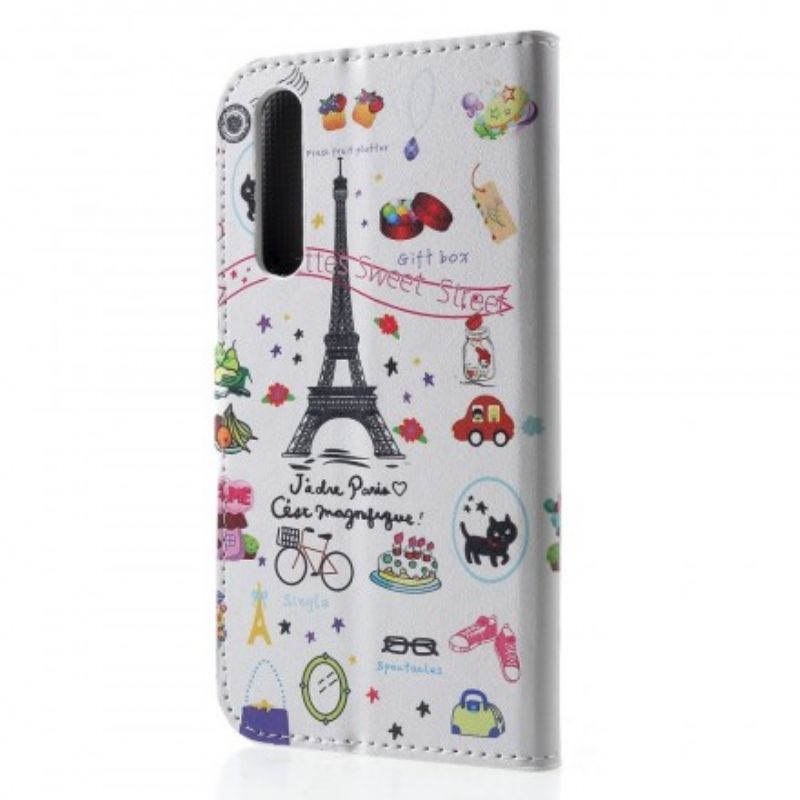 Læder Cover Huawei P30 Jeg Elsker Paris