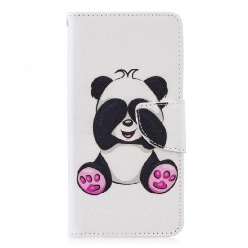 Læder Cover Huawei P30 Panda Sjov