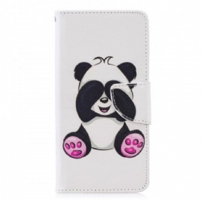 Læder Cover Huawei P30 Panda Sjov